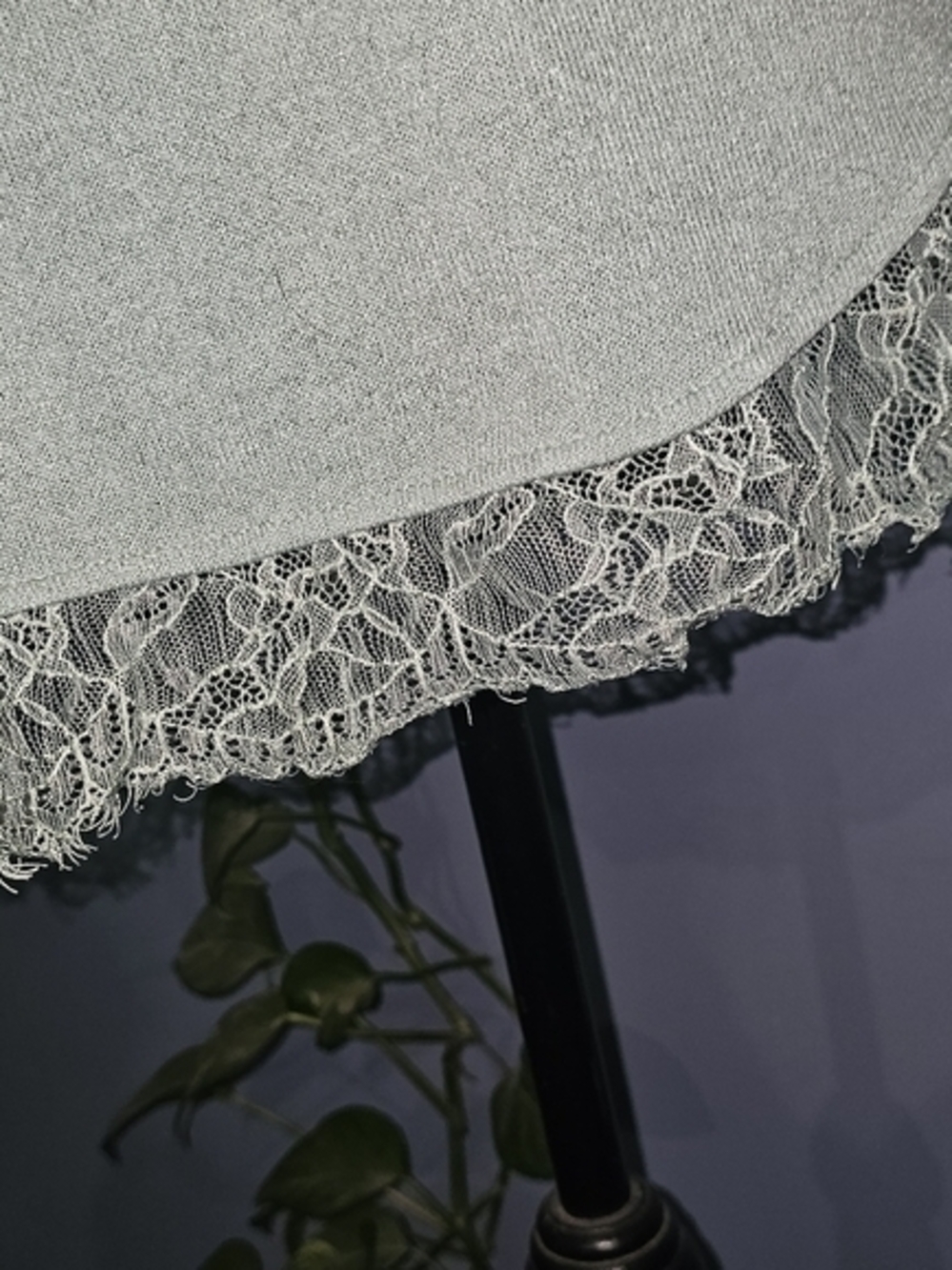 Light Mint Long-Sleeve Lace-Hem Women's Top - Picture 2 of 7